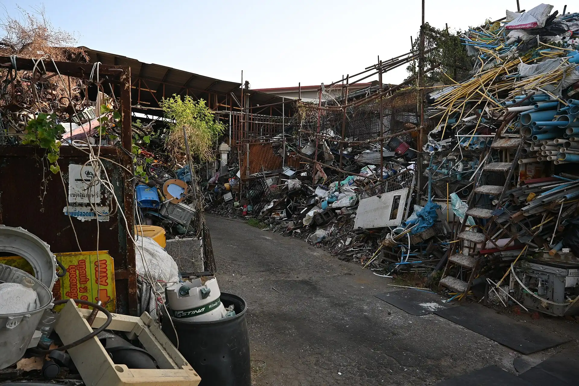 Retired electronic equipment ready for pickup