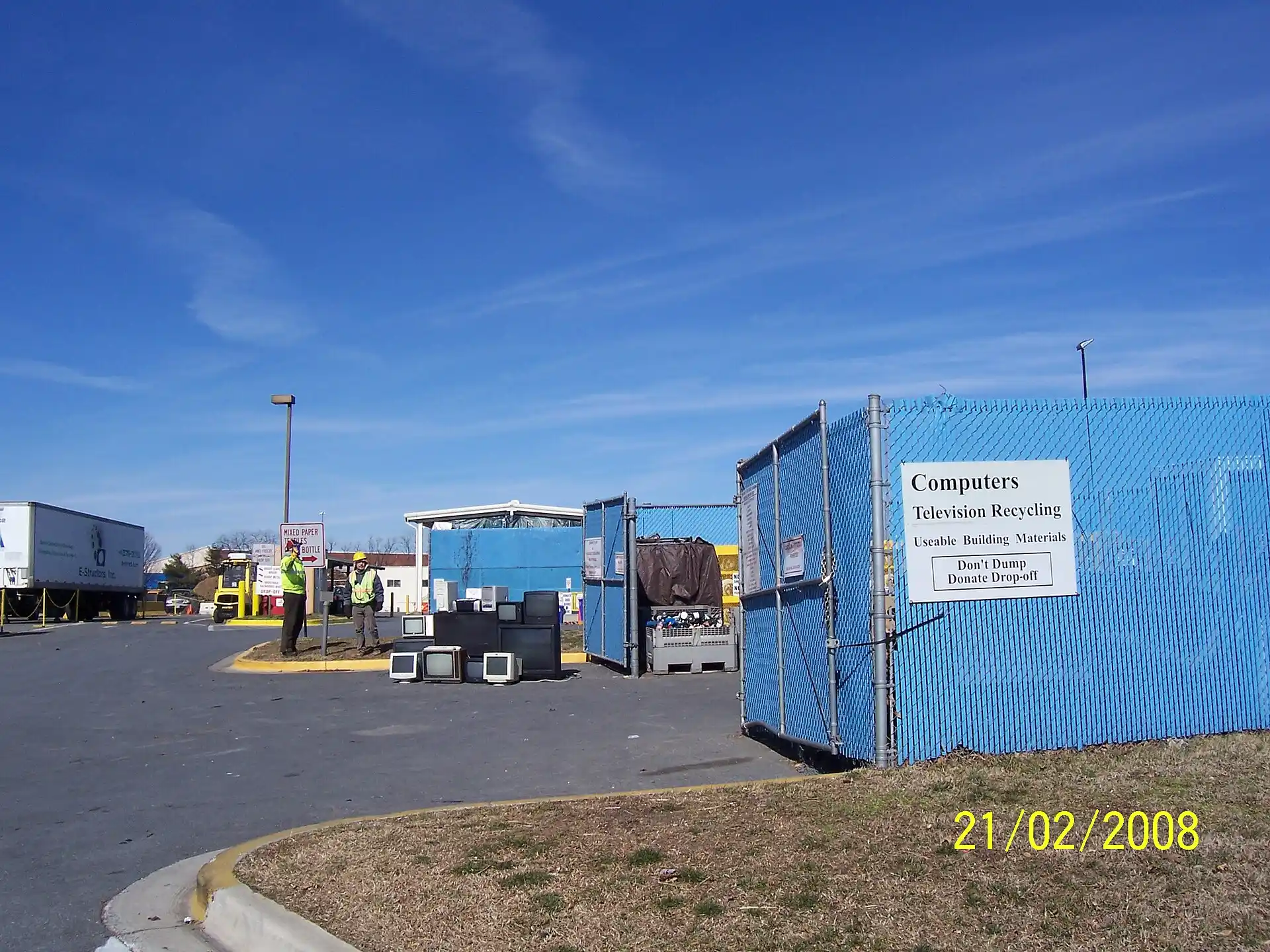 Sorted electronics collected for recycling