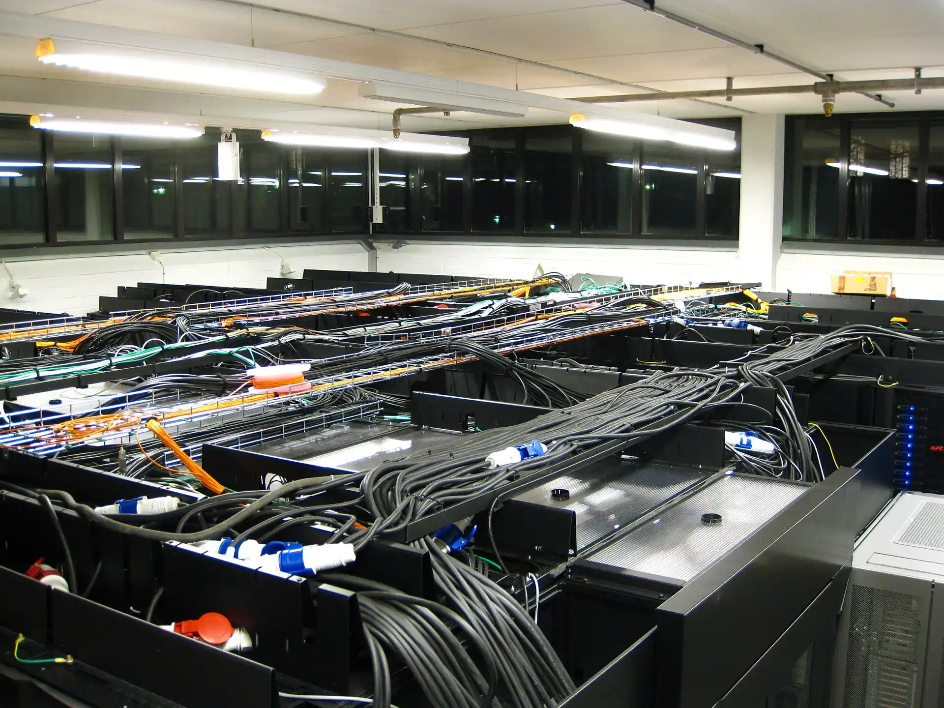 Server racks in a data center